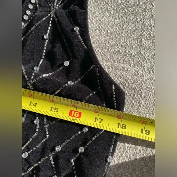 Zara Vest Women’s Medium Velvet Waistcoat with Rhinestones Black - Picture 11 of 13